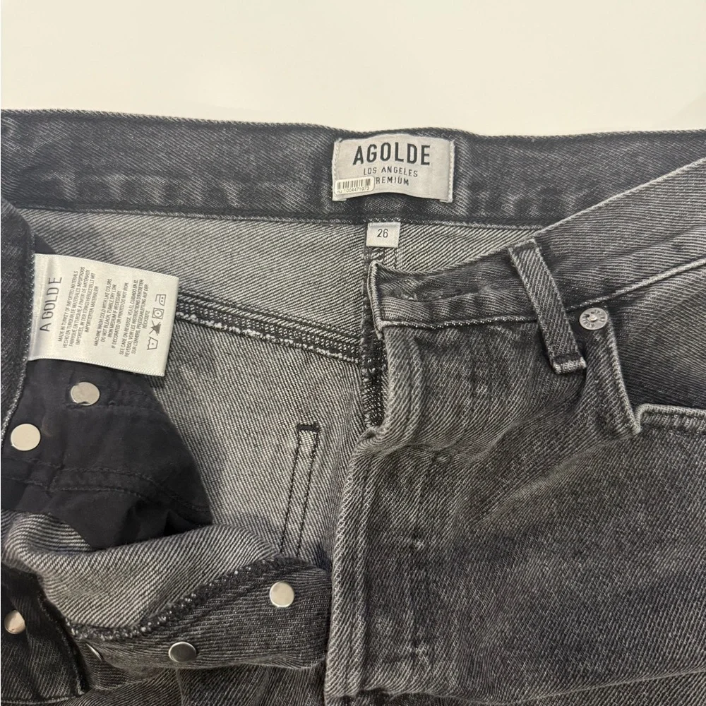 Agolde Charcoal Mini Skirt - Picture 4 of 5